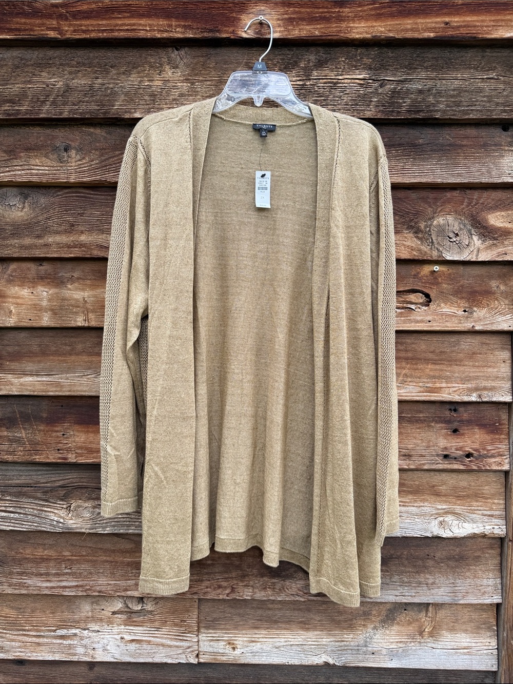 Talbots 100% linen knit cardigan